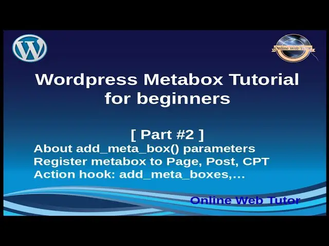 Wordpress Meta Box For Beginner