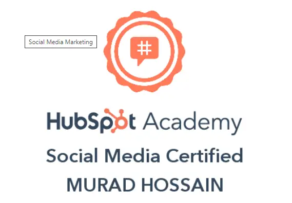 Murad Hossain certified social media marketer